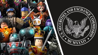 A screenshot of Roblox characters next to the US SEC logo