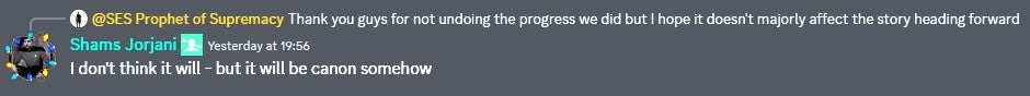 One of Arrowhead CEO Shams Jorjani's comments on the Helldivers 2 Discord server. - 3