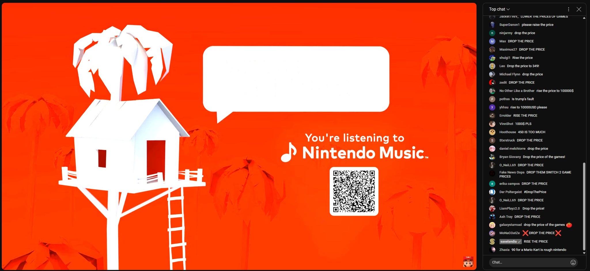 People moaning about the Switch 2 price on Nintendo's Treehouse livestream. - 3