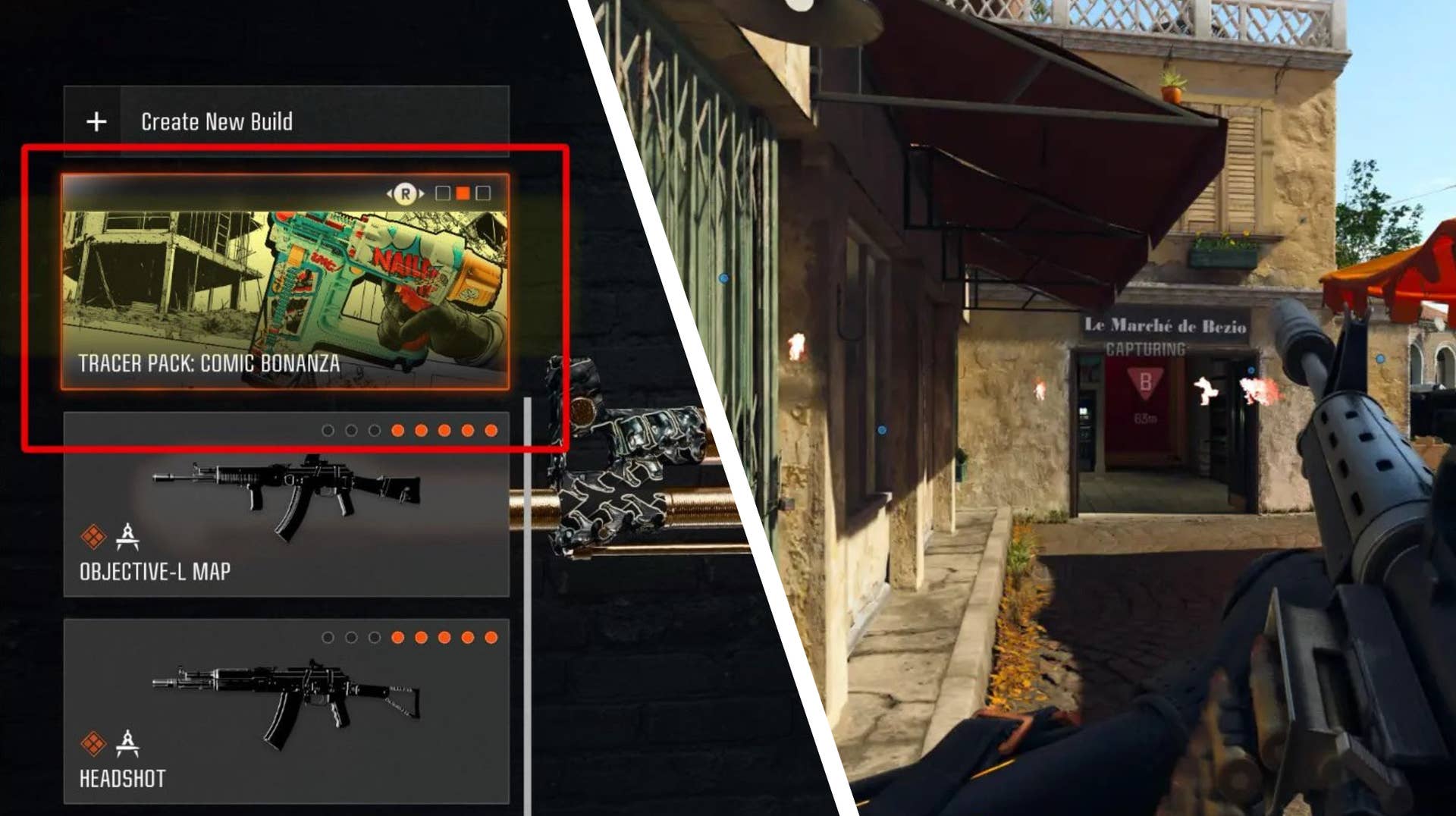 Menu de seleção de armas em Call of Duty: Black Ops 6