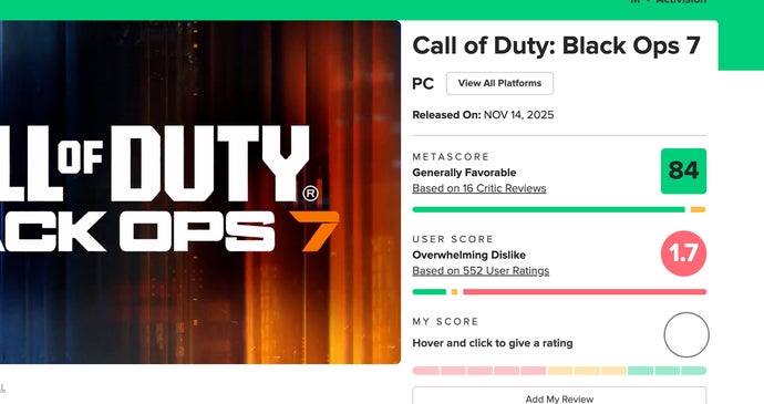 Call of Duty: Black Ops 7 has the lowest Metacritic user score ever for a Call of Duty game