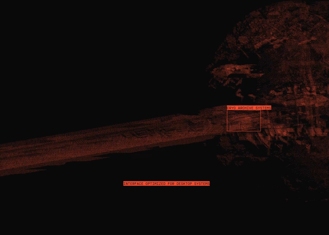 The landing page for a Marathon ARG puzzle: red, with a ship and a password entry field.