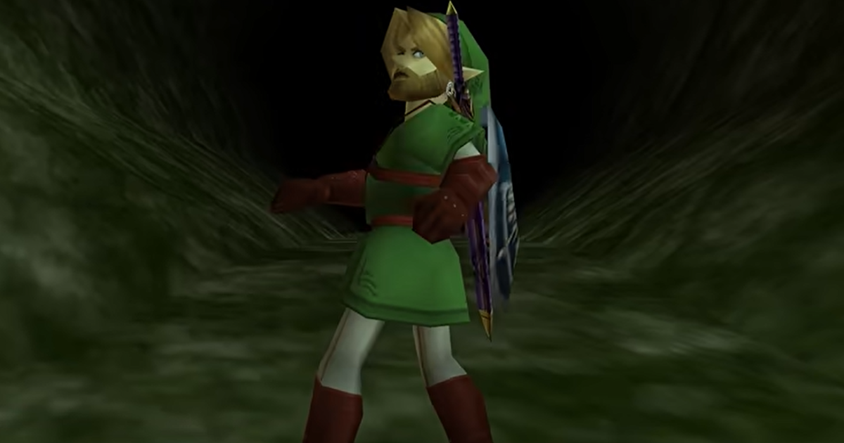 Link from the Legend of Zelda Ocarina of Time... BUT WITH A BEARD.