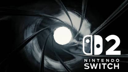 Screenshot from IOI Project 007 teaser showing the inside of a gun with the Switch 2 logo in the lower right corner
