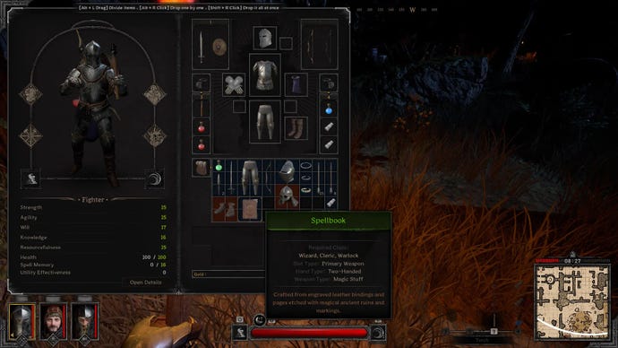 The equipment menu from Dark and Darker, showing pieces of armour