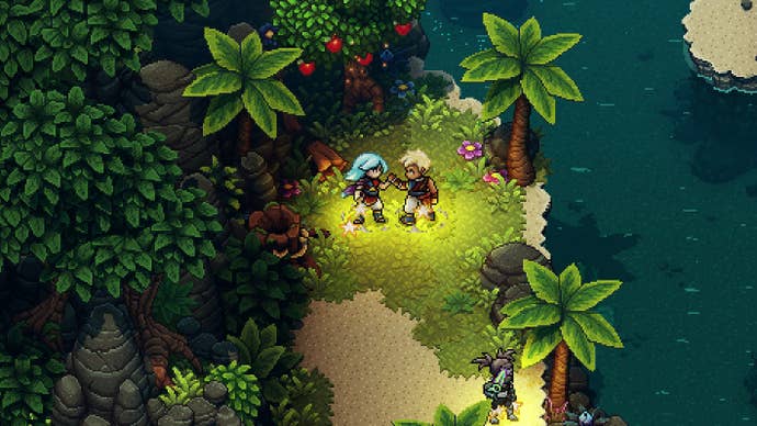 Pixelated screenshot from Sea of Stars' content update known as Dawn of Equinox