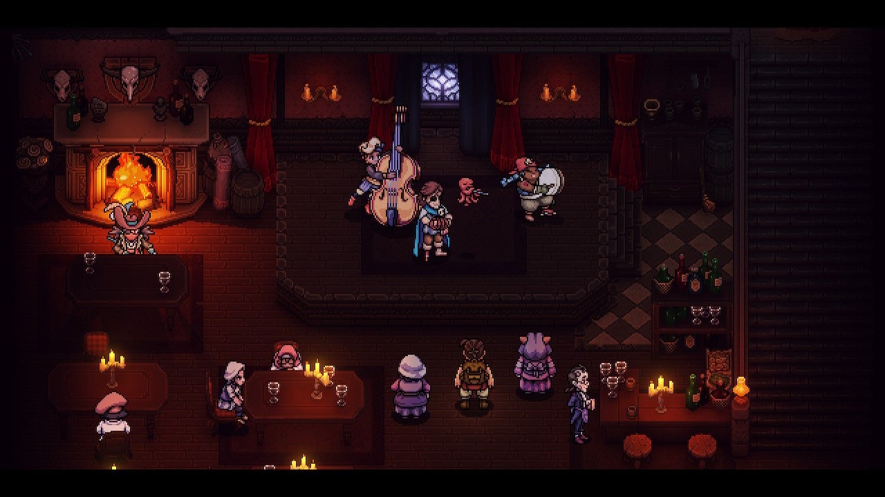 Sea of Stars pirates perform in a tavern