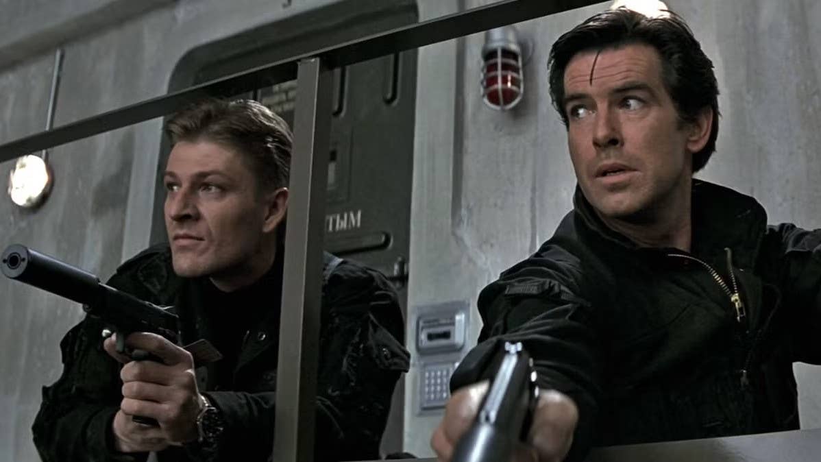 Sean Bean and Pierce Brosnan in James Bond GoldenEye