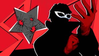 Artwork of cartoon character Joker from Persona 5 in silhouette from Overwatch 2 Season 18 trailer