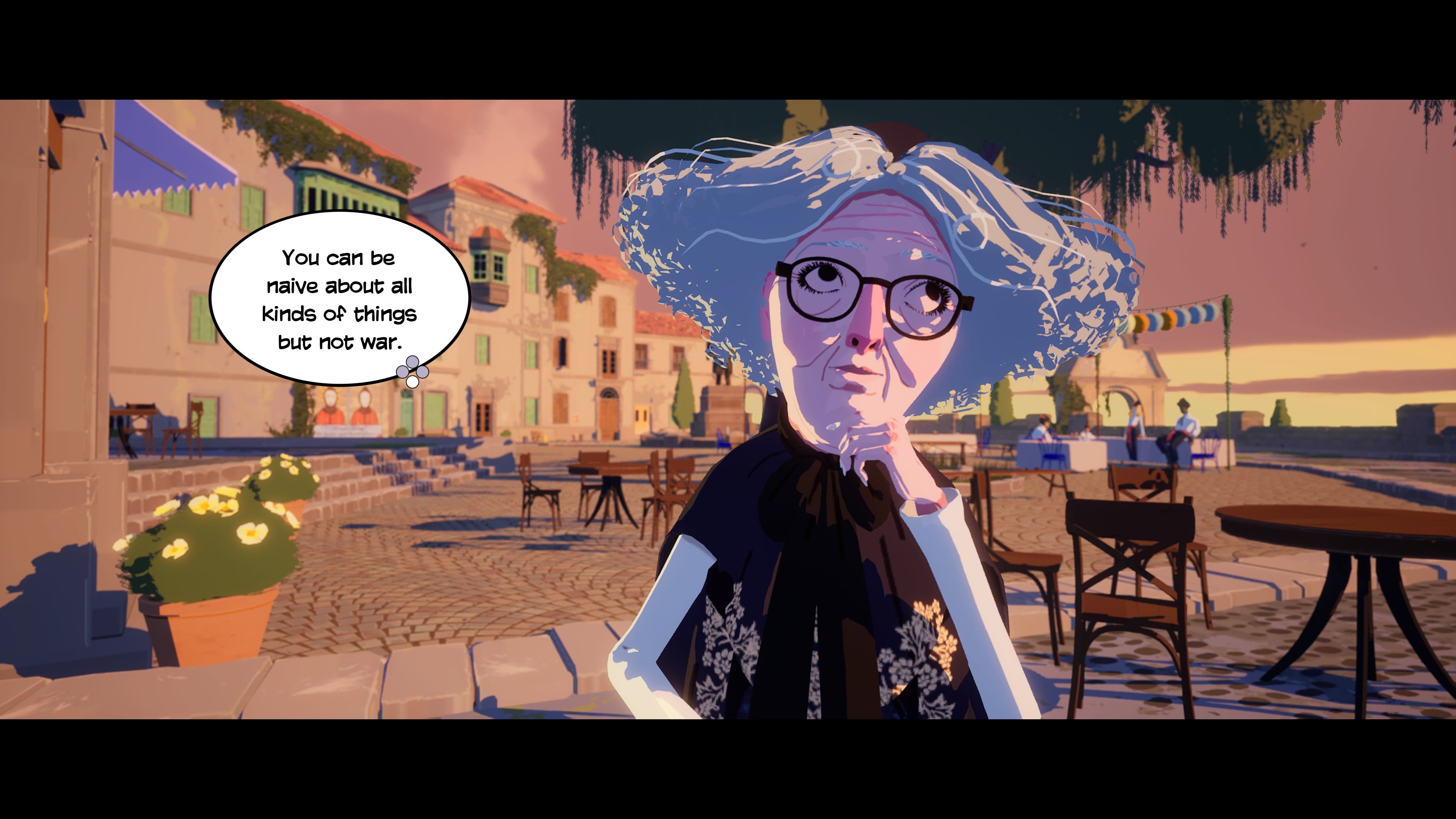 Season review - talkng to an elderly lady with strangely wide hair