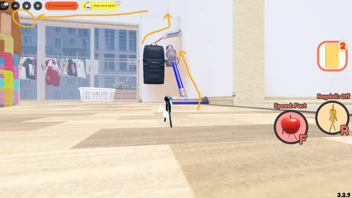 A route through the kitchen to the Candy Cane in Secret Staycation is shown