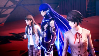 Tao, Nahobino, and Yoko stand together in Shin Megami Tensei 5: Vengeance.