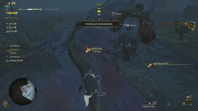 Carving Uth Duna in Monster Hunter Wilds.