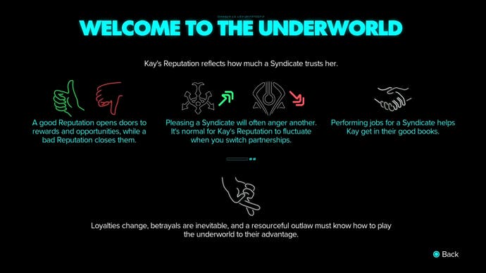 Explainer on how Syndicates and Reputation works in Star Wars Outlaws.