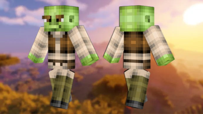 A Shrek skin for Minecraft
