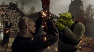 Leon Kennedy and Shrek battle in the Resident Evil 4 Remake demo