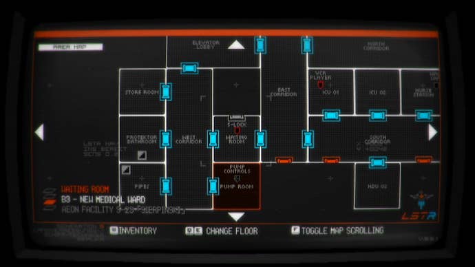 The map of the third floor in the facility in Signalis