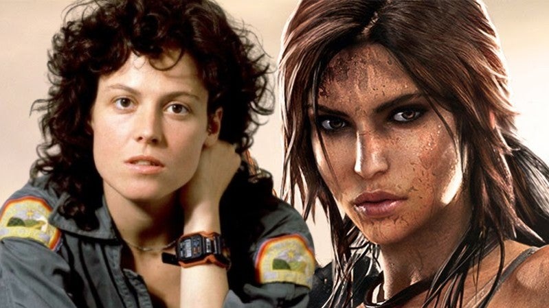Sigourney Weaver v Alien vedle Lary Croft z Tomb Raider