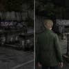 Comparison shots of the original PS2 version of Silent Hill 2 and the PS5 remake.