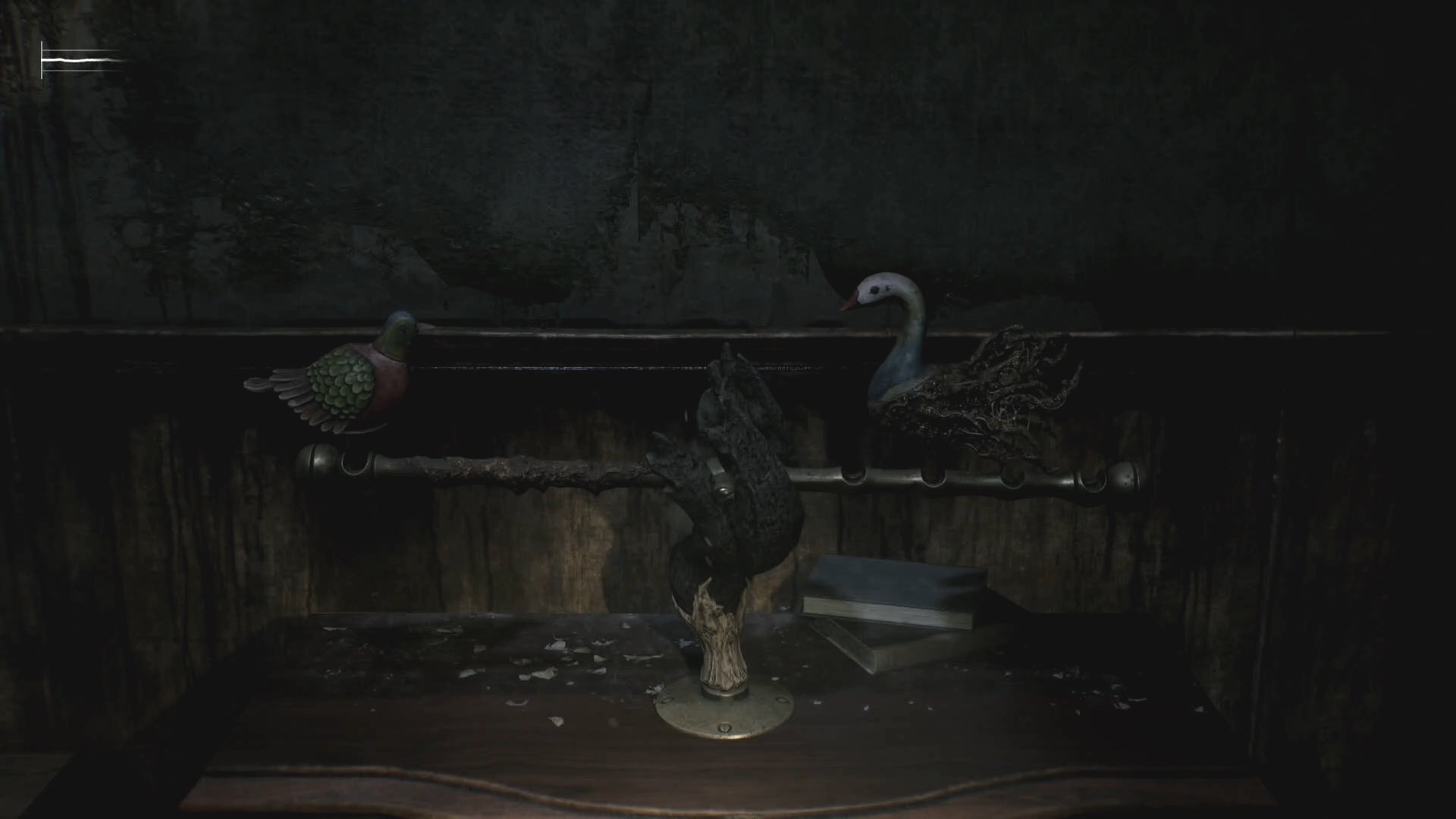 The Pigeon and Swan figurines balancing the Seesaw puzzle in Silent Hill 2.