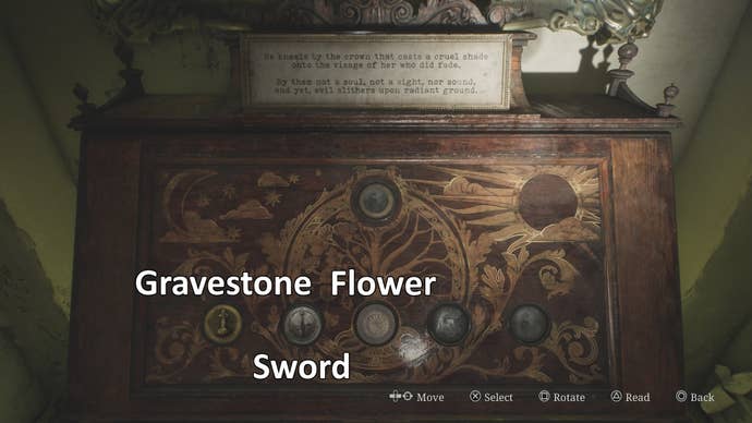 Second puzzle solution for the Coin Cabinet on Hard puzzle difficulty in Silent Hill 2.