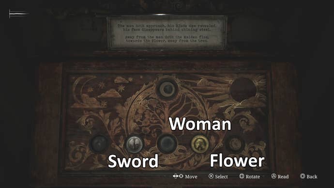 The second puzzle solution for the Coin Cabinet puzzle in Silent Hill 2.