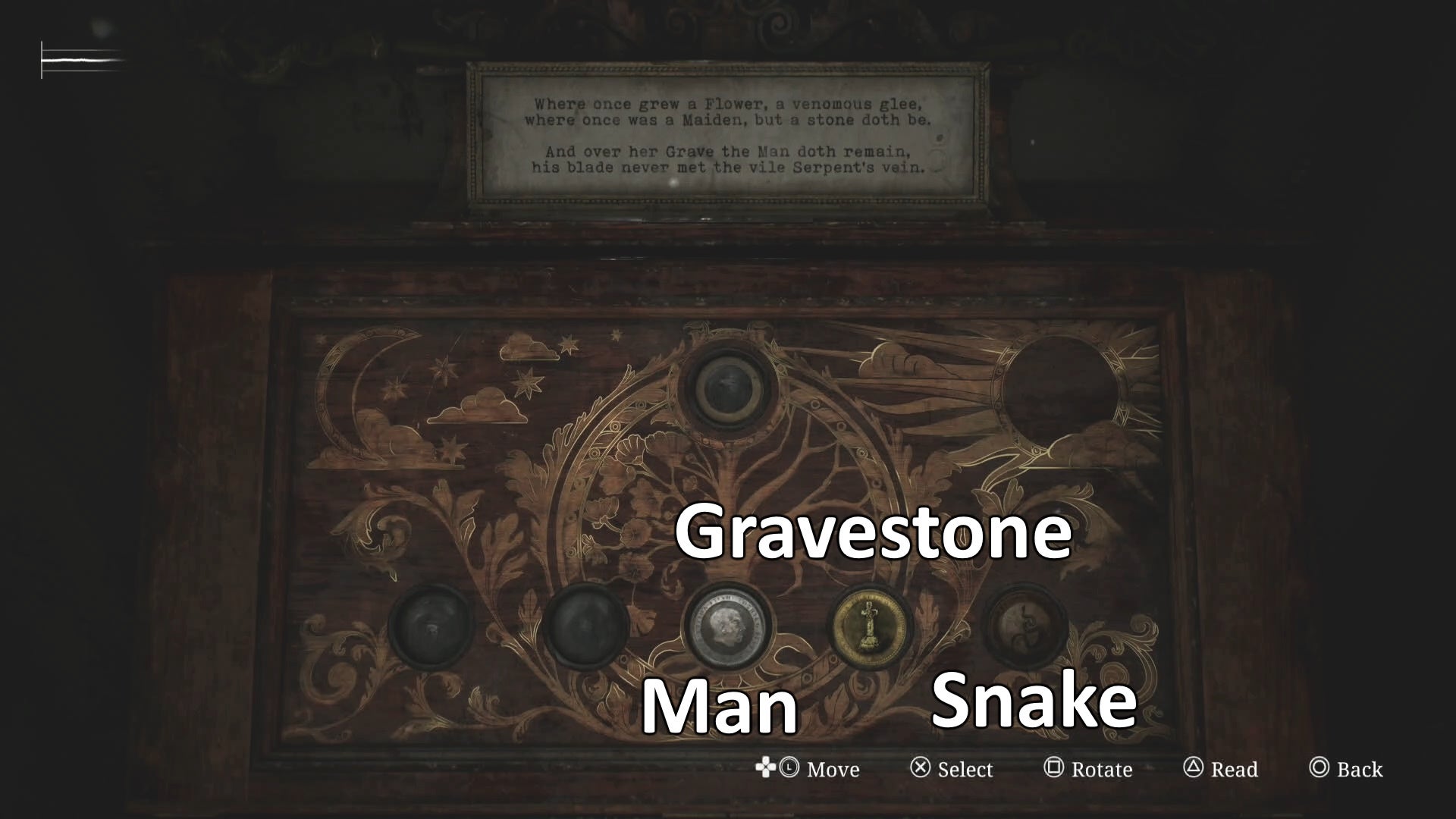 The third puzzle solution for the Coin Cabinet puzzle in Silent Hill 2.