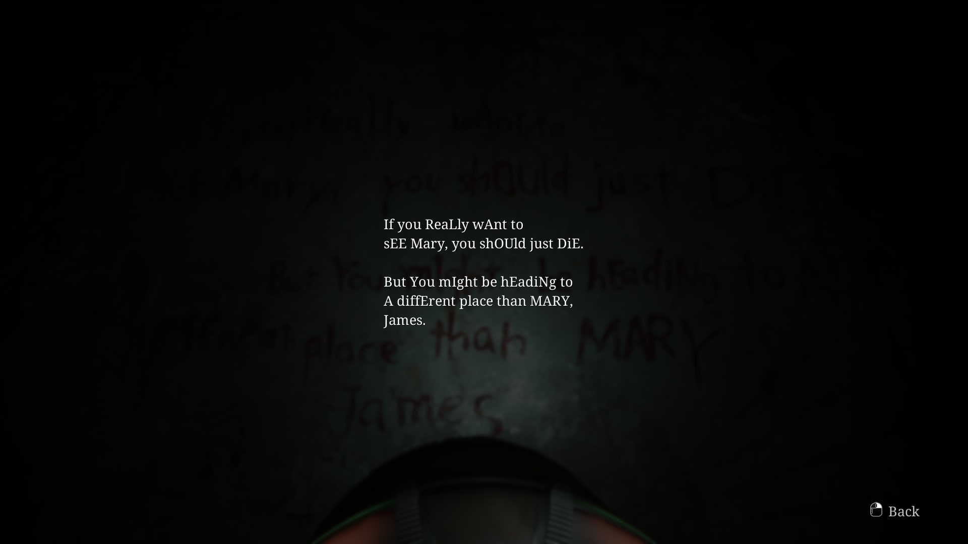 James reads a note left on the wall of Neely's Bar in the Silent Hill 2 remake - 5