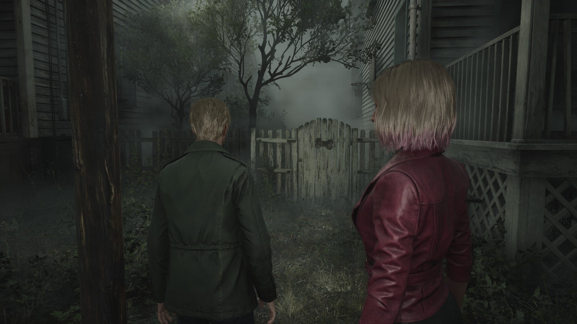 James faces a gate with a dog bone on it in the Silent Hill 2 remake - 5