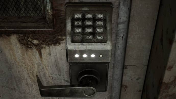 Close up of the Grand Market keypad in Silent Hill 2.