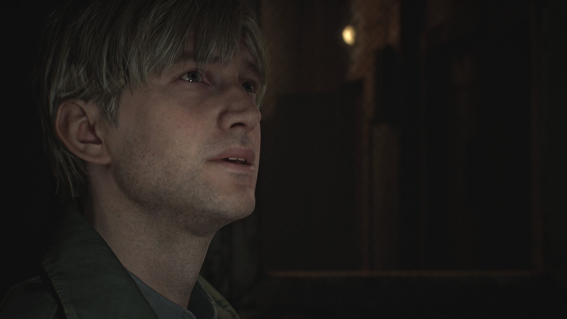 James looks up at something in the Silent Hill 2 remake - 1