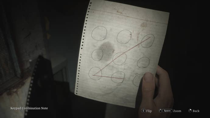The Keypad Combination Note which contains the Nurse’s Station Keypad Code is held by James in the Silent Hill 2 remake