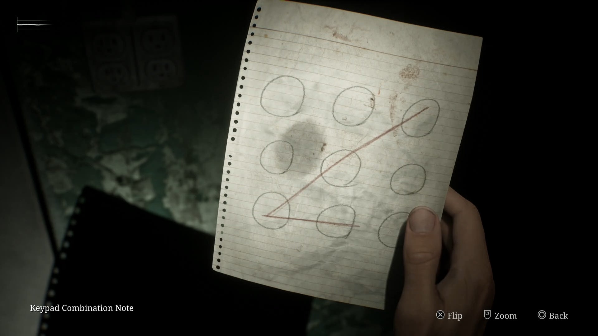 The Keypad Combination Note on Standard puzzle difficulty in Silent Hill 2.