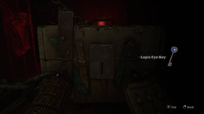 James uses the Lapis Eye Key on the chained box in the Otherworld Hospital in the Silent Hill 2 remake