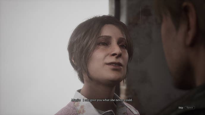 James speaks with Mary/Maria at the end of the game in the Silent Hill 2 remake