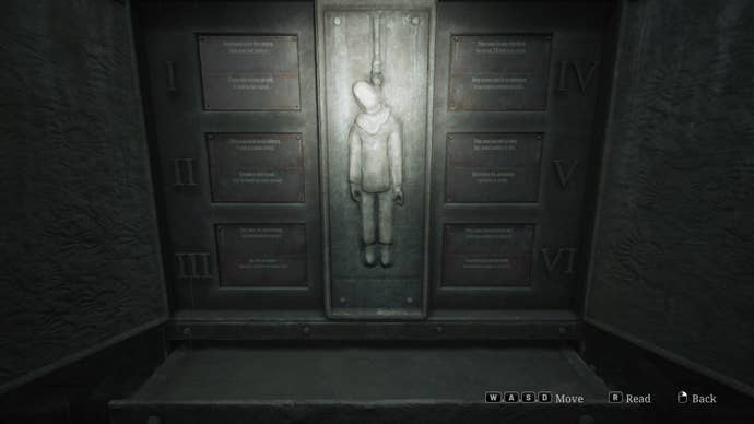 The completed Toluca Prison Execution puzzle, and all of its riddles, are shown in the Silent Hill 2 remake