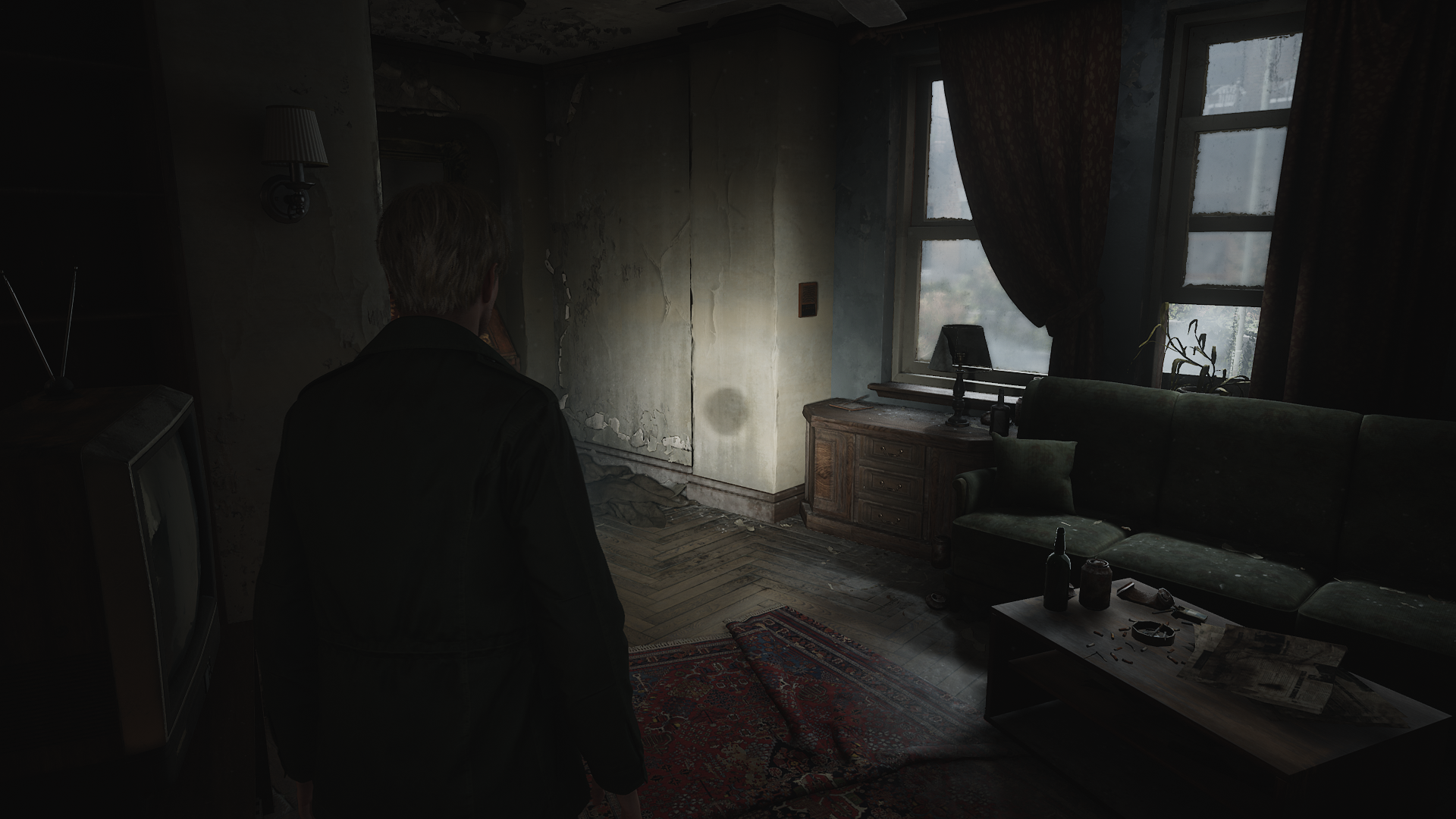 The Silent Hill 2 remake running with ray tracing on.
