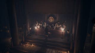Hinako can be seen standing in front of an elaborate altar in Silent Hill f