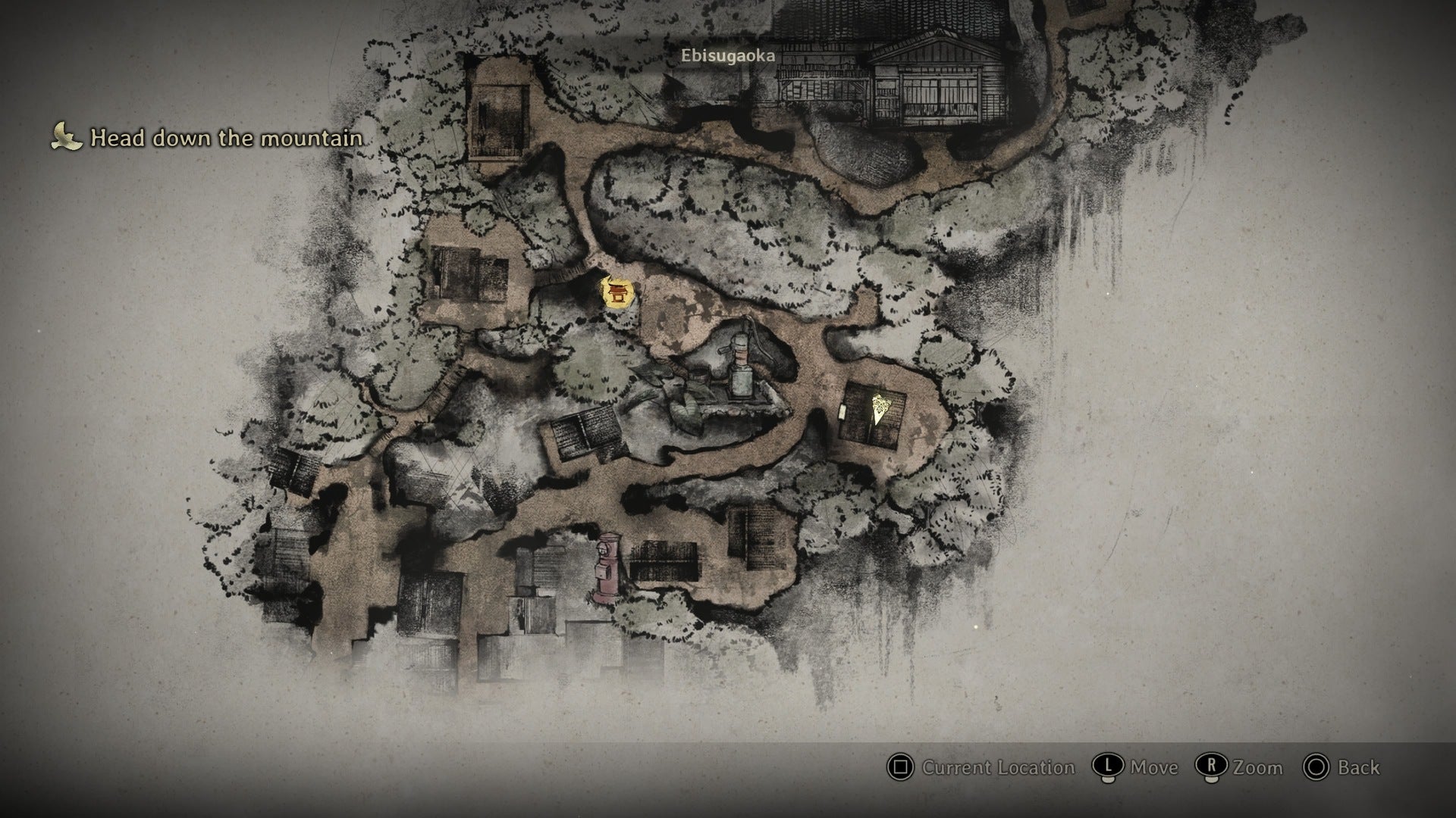 The location of Research Journal Photo 1 is marked on the map of Ebisugaoka in Silent Hill f