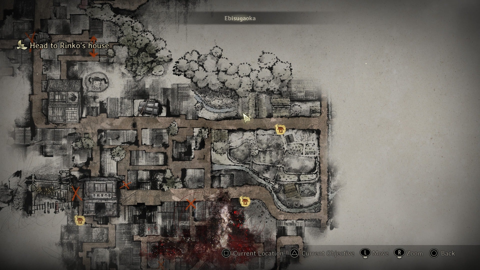 The location of Research Journal Photo 2 is marked on the map of Ebisugaoka in Silent Hill f