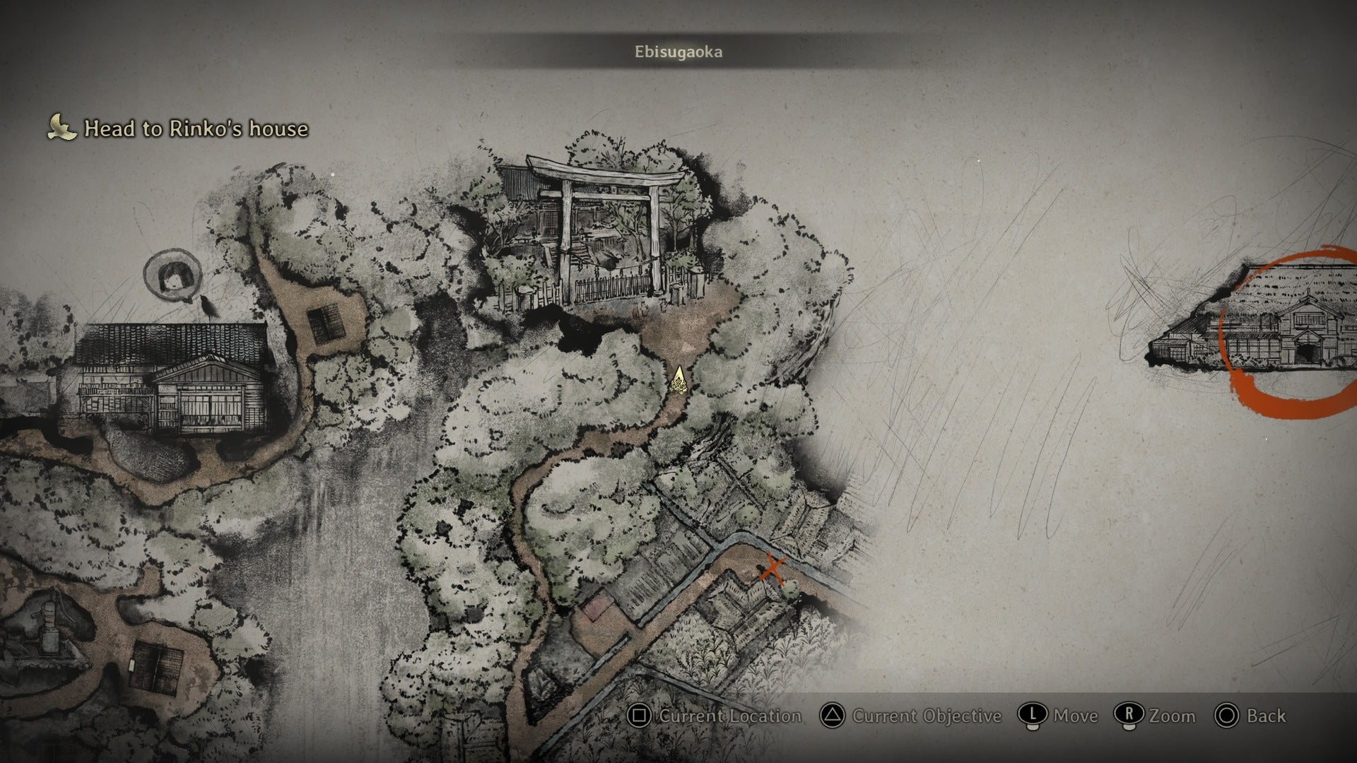 The location of Sakuko's family shrine is marked on the map in Silent Hill f