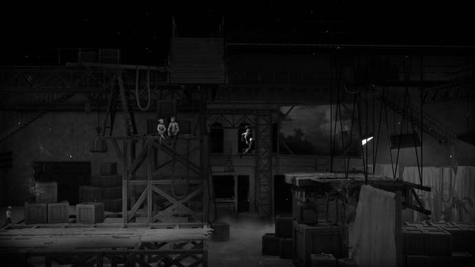 Platforming action in the Silent Sadie demo.