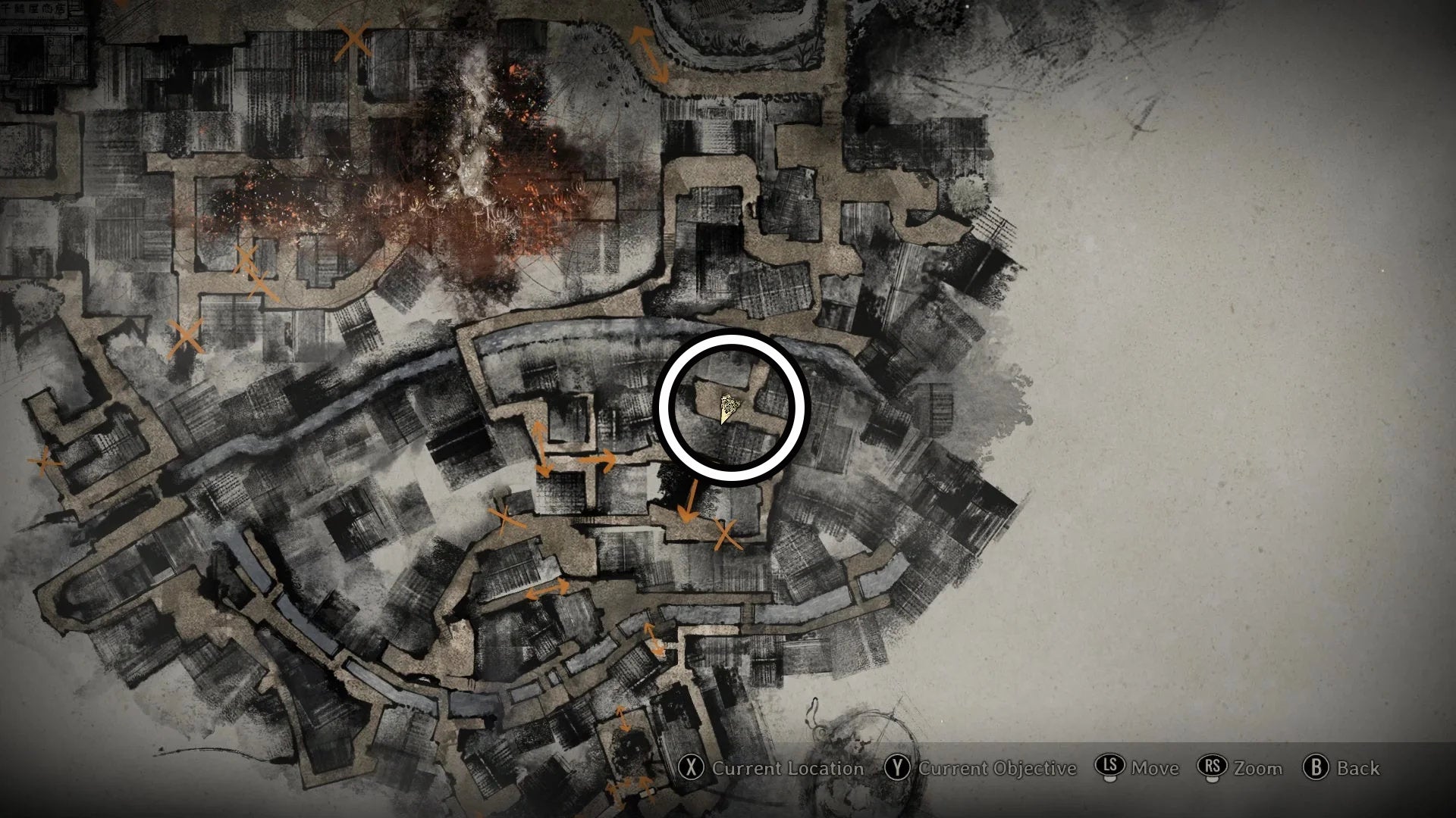 One of the UFO posters in Silent Hill f. looking at the back streets.