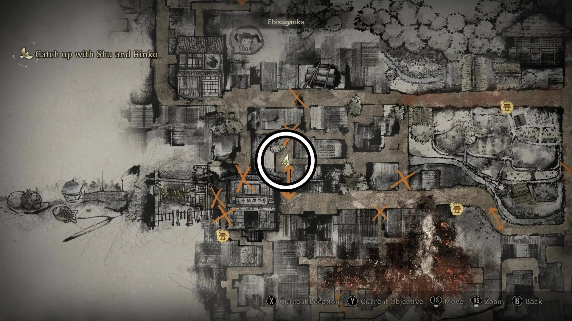 One of the UFO posters in Silent Hill f. looking at the area near the general store.