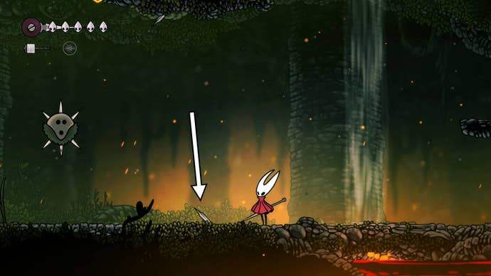 A Spine Core from a Hoker in Far Fields is shown and labelled in Hollow Knight: Silksong
