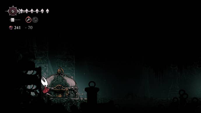 Hornet collects the Whiteward Map in Hollow Knight: Silksong