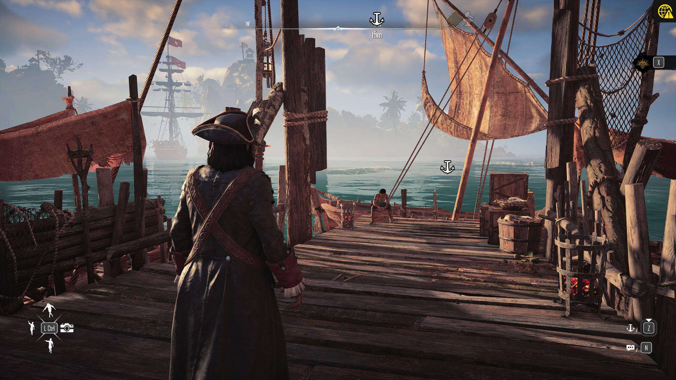 Skull and Bones running on its High quality preset.