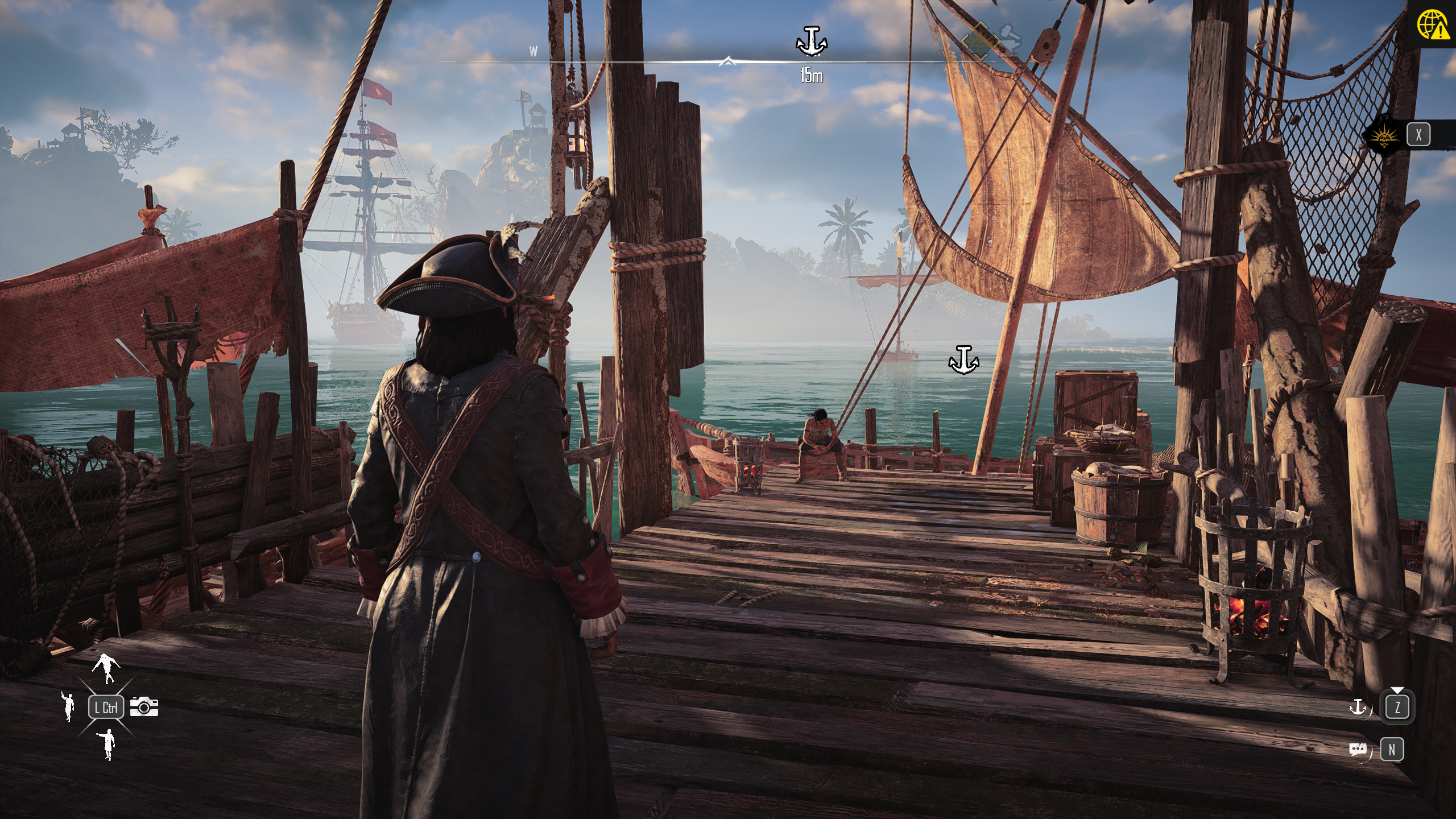 Skull and Bones running on its Very High quality preset.