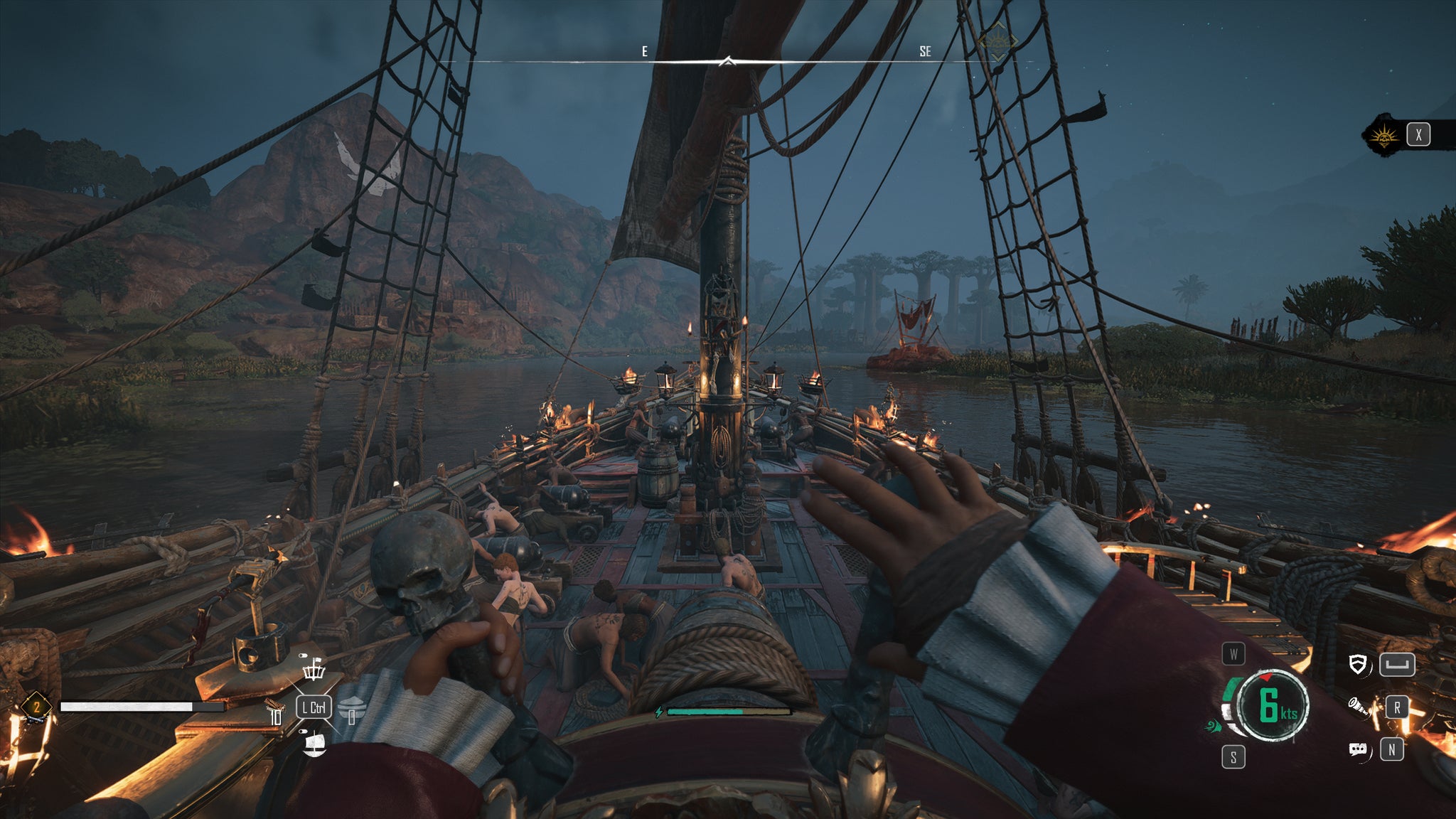 First-person piratical sailing in Skull and Bones. - 3