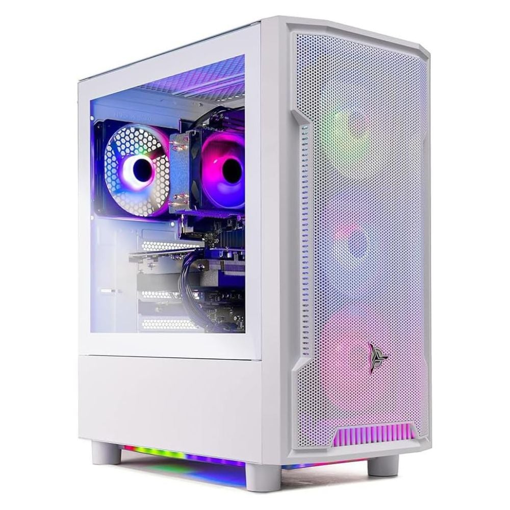 Skytech Archangel Gaming PC Desktop, Intel i5 14400F 2.5 GHz (4.7GHz Turbo Boost), AMD RX 9070 16GB GDDR6, 1TB NVMe SSD, 16GB DDR5 RAM 6000, 650W Gold PSU